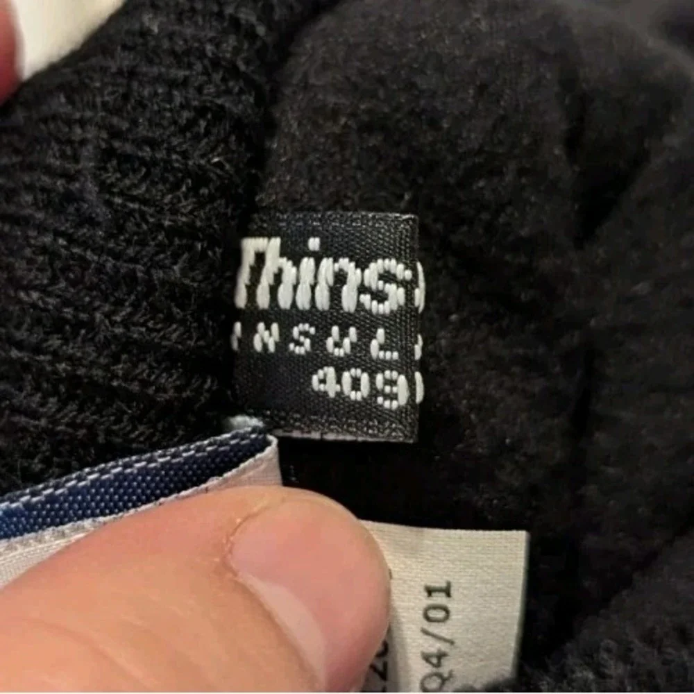 Old Navy Kid Black Grey Thinsulate Insulated Snow Ski Cold Weather Gloves Winter